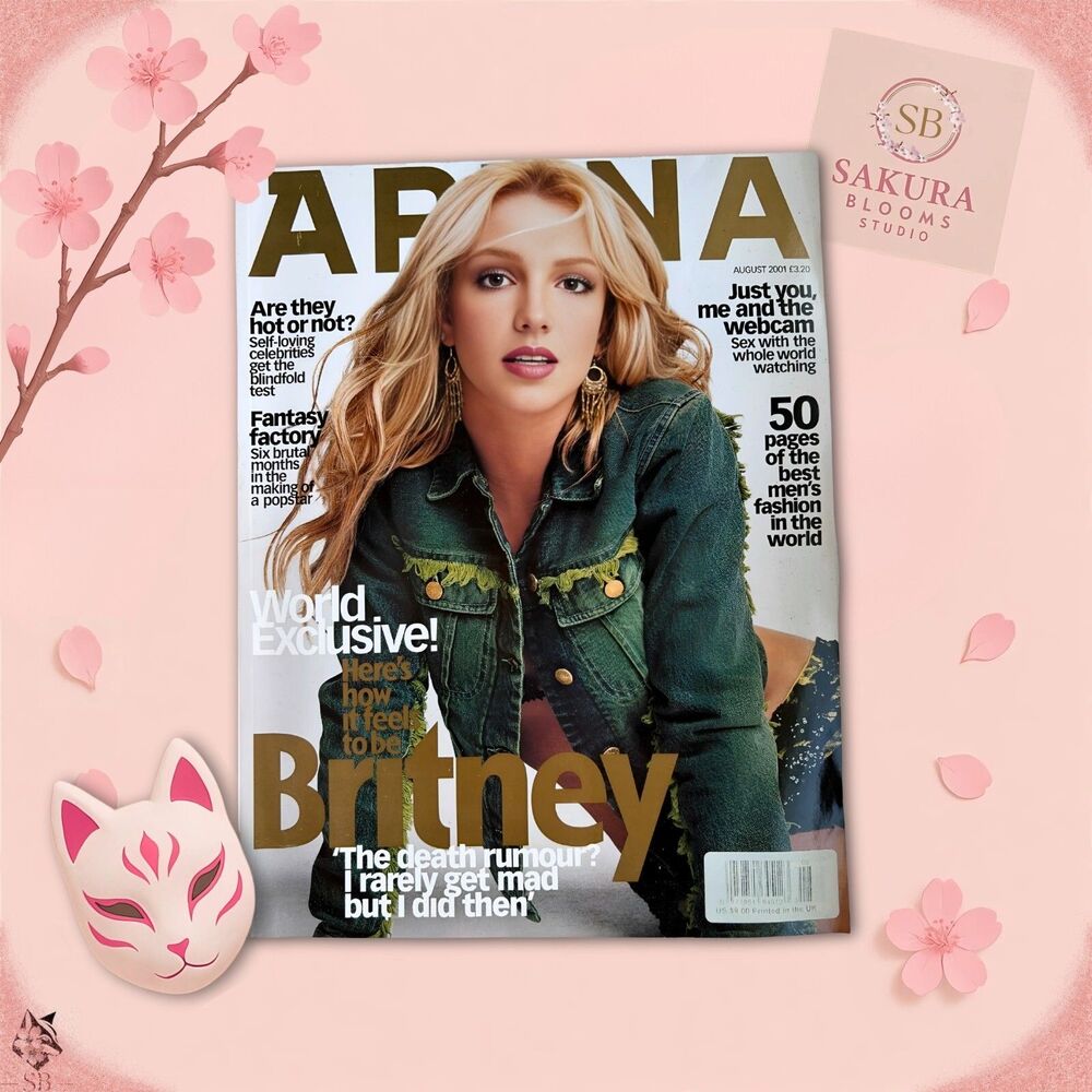 Britney Spears Arena Magazine August 2001 UK World Exclusive Fashion Issue